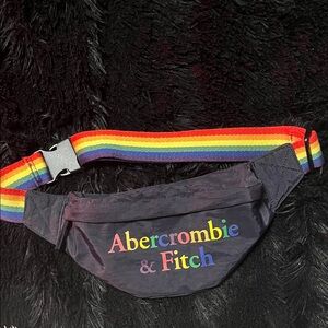 Abercrombie & Fitch Crossbody/Fannypack Bag With Rainbow strap NWOT